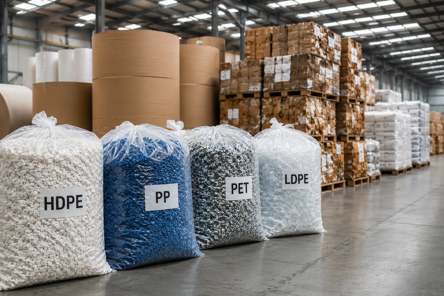 Industrial materials prepared for export documentation